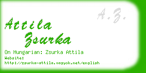 attila zsurka business card